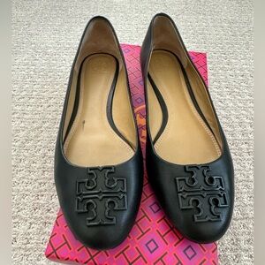 Tory Burch Black Powder Coated Melinda Flats